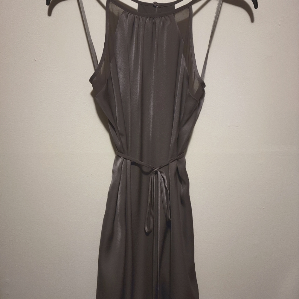 NWT Grey / Silver Satin Dress Size M